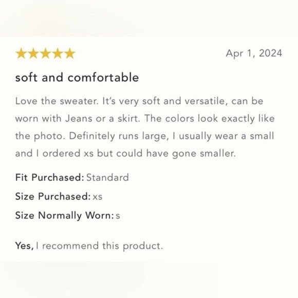 NWT Size M (P2P 22") -The Camryn Cropped Crewneck Sweater by Maeve (NWT US$ 98) - Picture 14 of 16